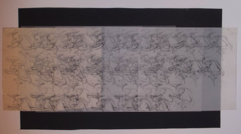 10 producción en seie de graneos en periodo de gestación tecnica mixta sobre papel 50x31 2oo9